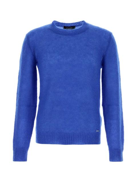 DSQUARED2 Dsquared Men Blue Mohair Blend Sweater