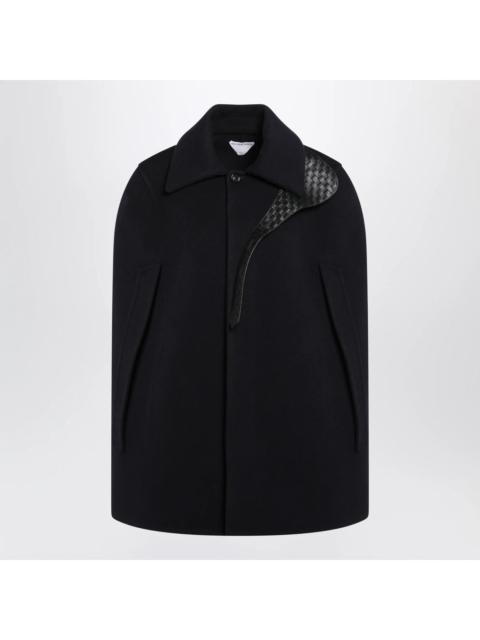 Bottega Veneta BOTTEGA VENETA Blue Wool Cashmere Cape Coat New & Authentic