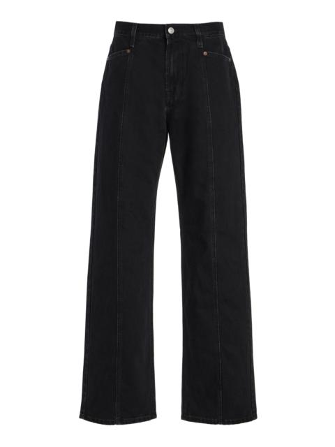 House of Dagmar Rigid Mid-Rise Loose-Fit Jeans black