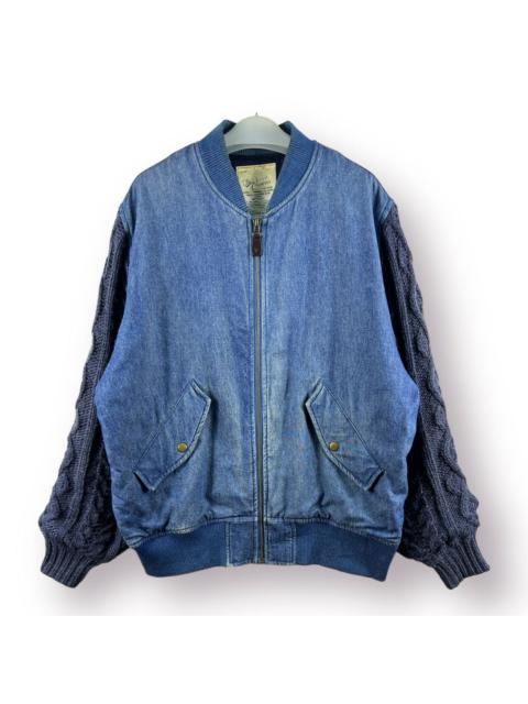 Other Designers Vintage - 🔥 THE RODEO CROWNS CABLEKNIT SLEEVES BOMBER JACKET - M