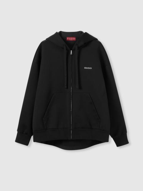 GUCCI Cotton jersey hooded zip sweatshirt