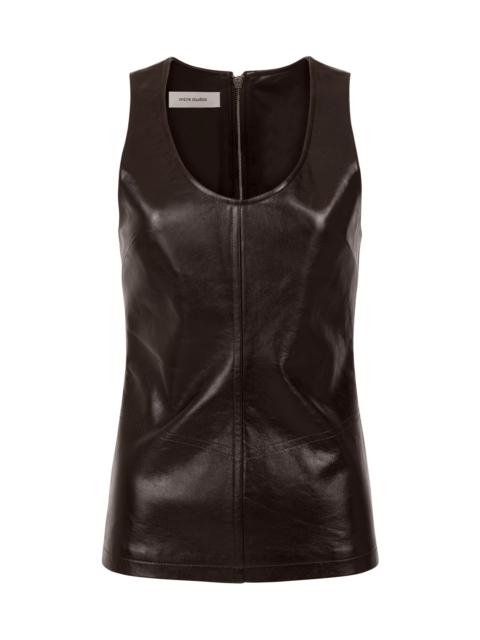 entire studios LEATHER TANK DARK BROWN
