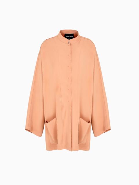 GIORGIO ARMANI LONG JACKET IN TECHNICAL CADY