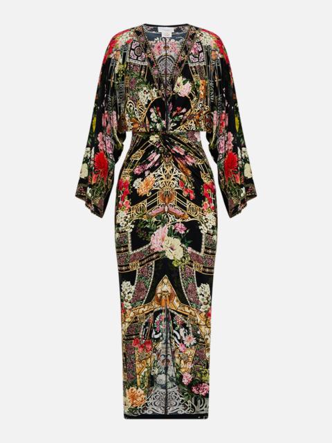 CAMILLA LONG SPLIT FRONT TWIST DRESS