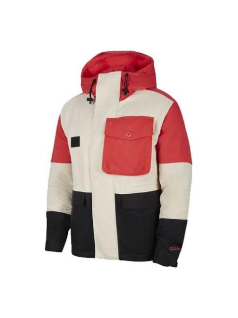 Nike Nike Lebron Premium Utility Multiple Pockets Windproof Hooded Padded Jacket Beige Creamy DA6714-604