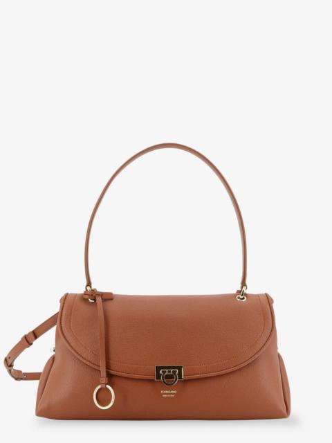 FERRAGAMO Ferragamo Women Leather Shoulder Bag With Gancini Detail