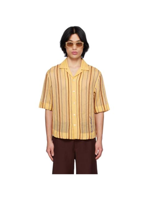 JACQUEMUS Yellow Le Raphia 'La Chemise Palha' Shirt