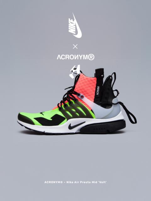 Nike Nike x ACRONYM® Air Presto Mid 'Hot Lava / Volt' (2016) 844672-100