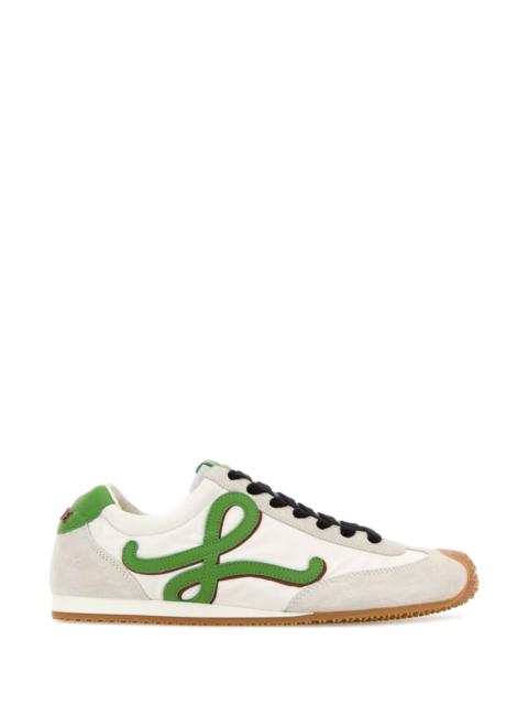 Loewe Loewe Women Two-Tone Canvas And Suede Ballet Runner 2.0 Sneakers