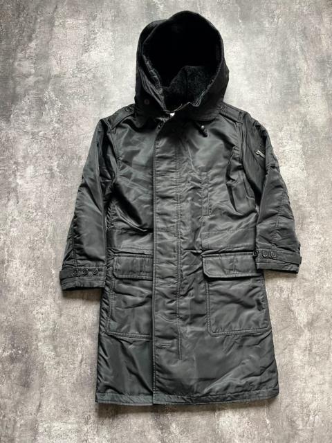 SAINT LAURENT Saint Laurent 18FW Black Nylon Lambswool Parka Coat