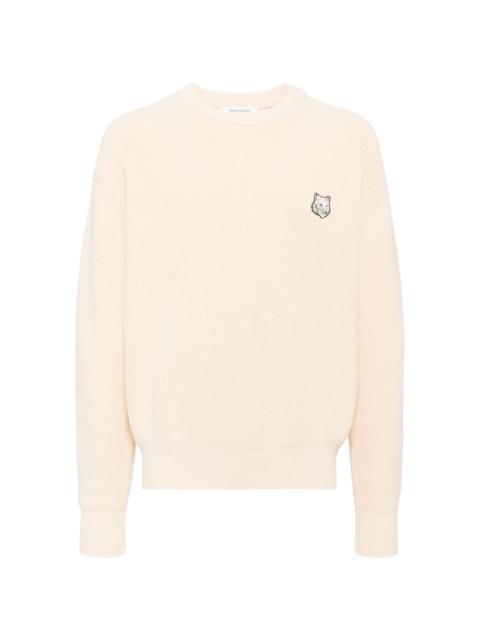 Maison Kitsuné signature fox embroidery knitted jumper