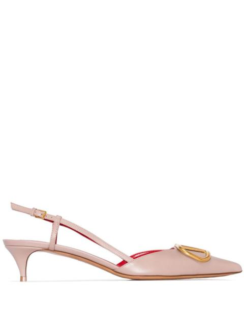 Valentino Valentino Garavani Women Vlogo Signature Leather Slingback Pumps