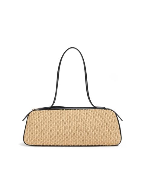 KHAITE Simona Raffia Shoulder Bag neutral