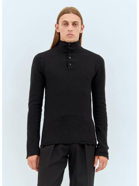 Bottega Veneta Men Distorted High Neck Wool Sweater