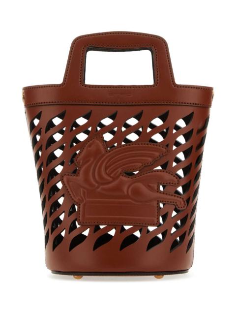 Etro Etro Women Brown Leather Coffa Bucket Bag