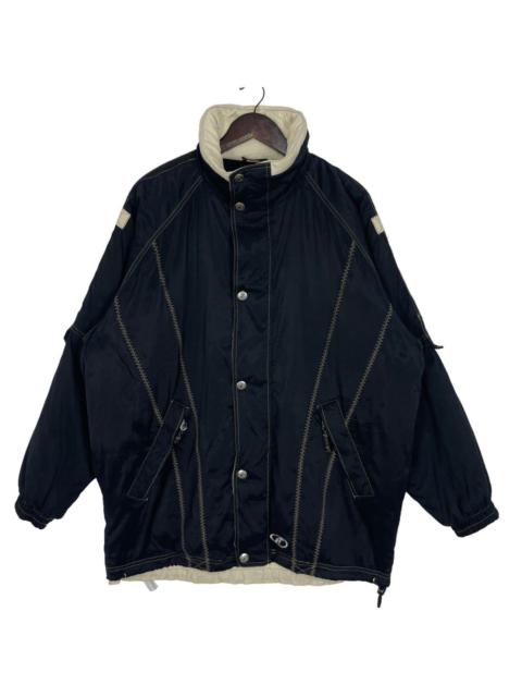 Other Designers Nordica Vintage Light Jacket Black Button up Zip With Hoodie