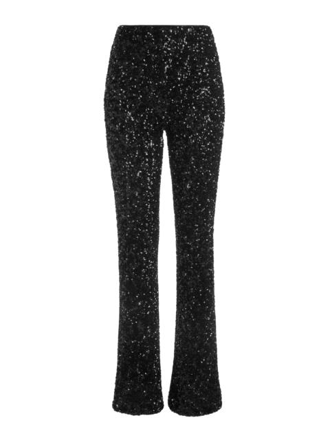 Alice + Olivia RMP SEQUIN BACK-ZIP BOOTCUT PANT