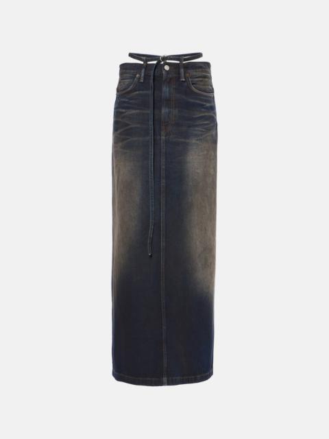 Talia denim maxi skirt