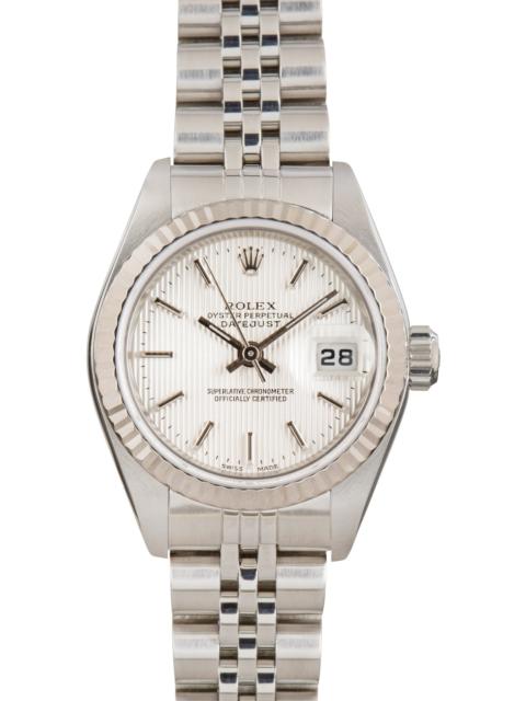 ROLEX Ladies Rolex Datejust 79174 Silver Tapestry Dial