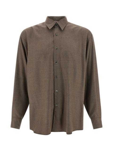 AURALEE Ultra-fine velvet wool shirt