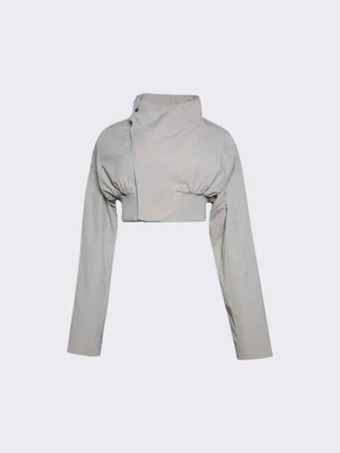 Rick Owens Hollywood Cropped Flight Bomber Jacket Pearl