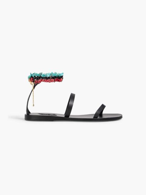 ANCIENT GREEK SANDALS Smirni embellished leather sandals