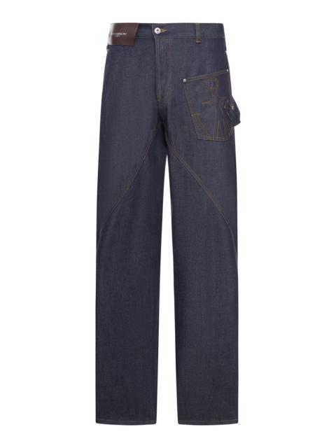 Other Designers J.W.Anderson Men Workwear Jeans With Off-Centralized Closure