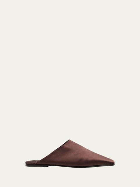 Loro Piana Alba Satin Ballerina Mules