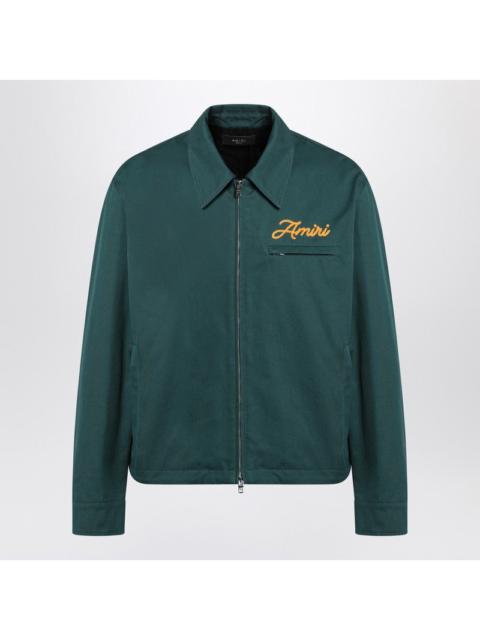 Amiri Green Zipped Jacket With Logo Men