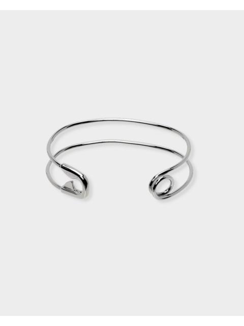 SILVER SAFETY PIN BRACELET