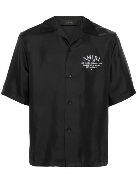 AMIRI logo-print silk shirt