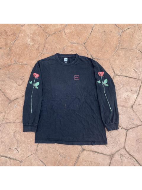 Other Designers Vintage - Thrashed Faded HUF Skateboard Brand Longsleeve Tshirt