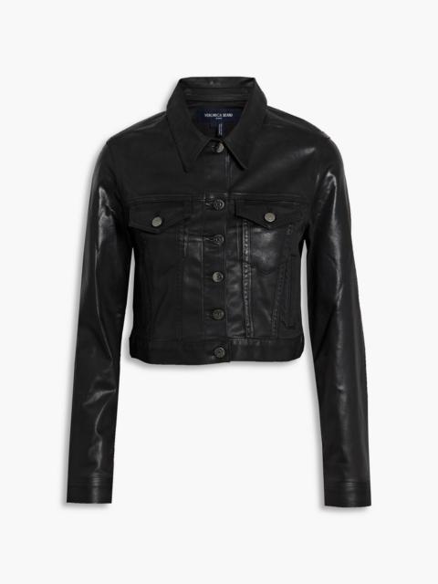 VERONICA BEARD Cara cropped coated denim jacket