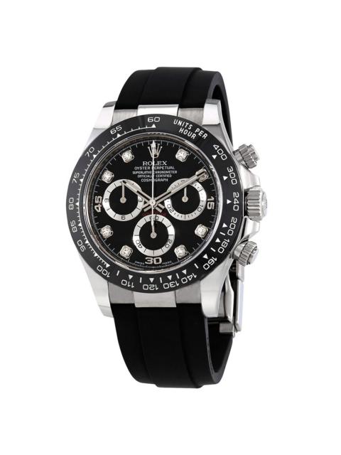 ROLEX Rolex Cosmograph Daytona Black Diamond Dial Men's Chronograph Oysterflex Watch 116519BKDR
