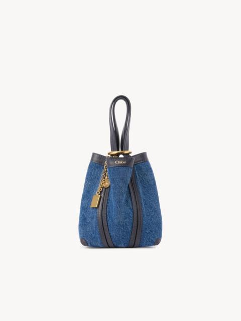 Chloé SMALL CHLOÉ SPIN TOTE BAG IN DENIM