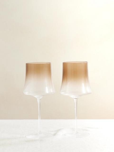 Brunello Cucinelli Set Of Two Murano Wine Glasses