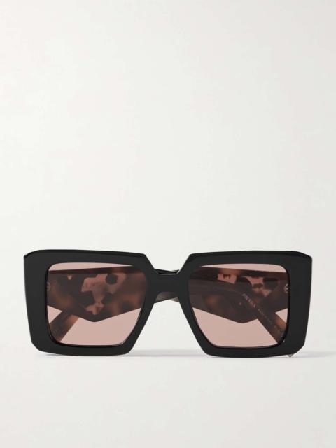 Square-frame tortoiseshell acetate sunglasses Tortoiseshell