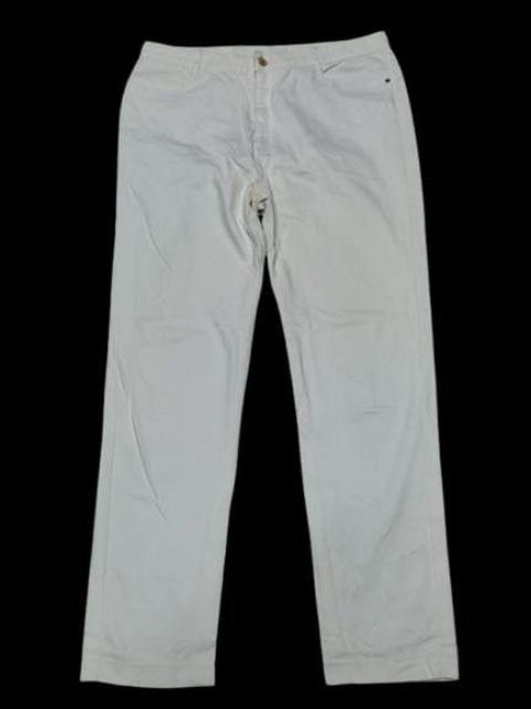 Other Designers Vintage - WHITE JEANS LADY EMBROIDERED FLOWER