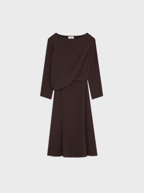 CELINE draped dress IN acetate silk crepe
