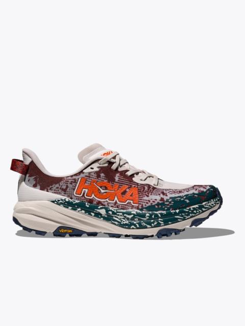 HOKA Men's Speedgoat 6 Shoes in Putty/Blue Twilight