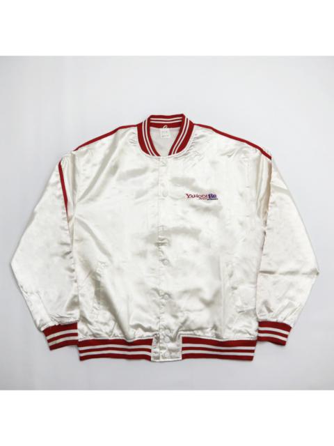 Other Designers Rare Vintage YAHOO! JAPAN BB Broadband Varsity Bomber Jacket Outwear Windbreaker Satin Light Jacket 