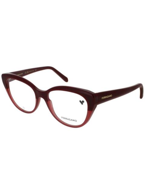 FERRAGAMO Salvatore Ferragamo Ladies Red Rectangular Eyeglass Frames Sf2970