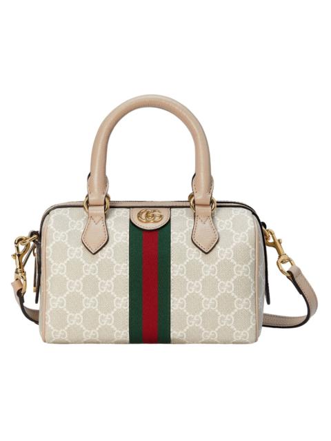 GUCCI GUCCI Ophidia Small $1900 Beige/White GG Canvas Top Handle B