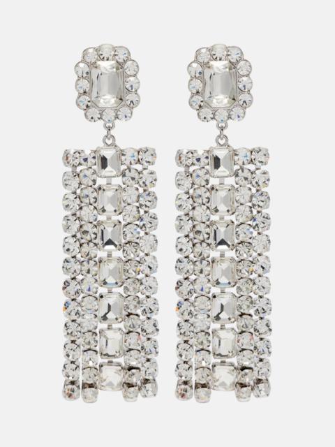 self-portrait Crystal-embellished drop earrings
