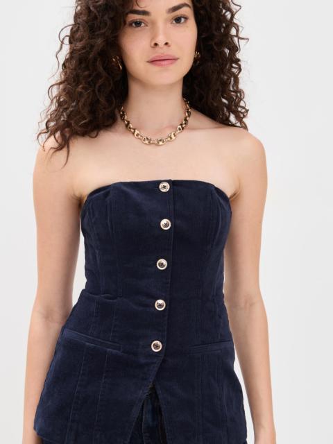 CAMI NYC Iman Corduroy Strapless Top