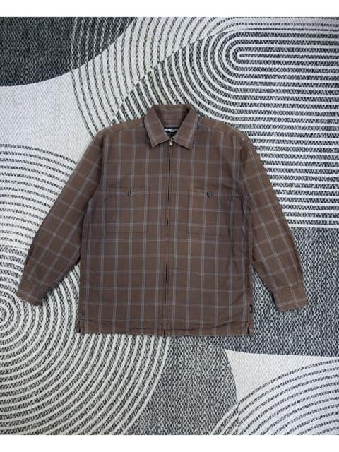 Other Designers Vtg Michiko Koshino London Brown Plaid Zip-Up Jacket