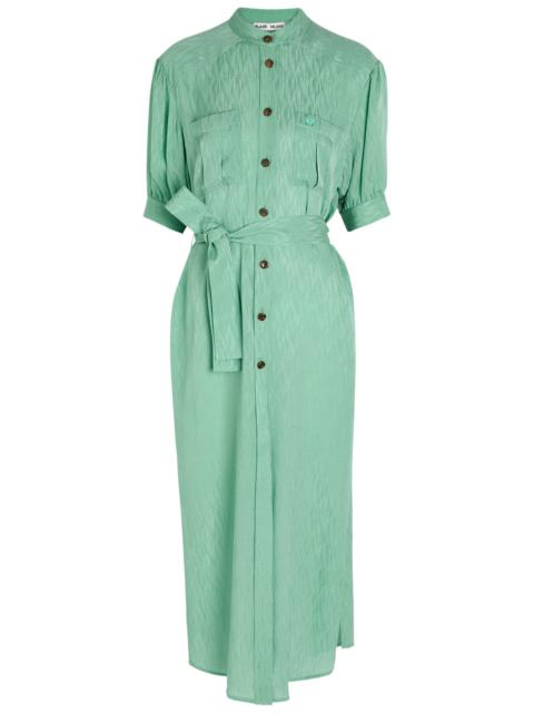 BLAZÉ MILANO Blaze Milano Belted Silk Midi Dress