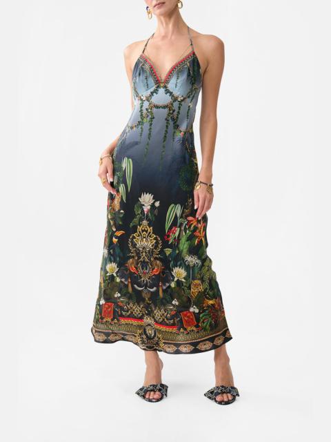 CAMILLA CHAIN DETAIL SLIP DRESS