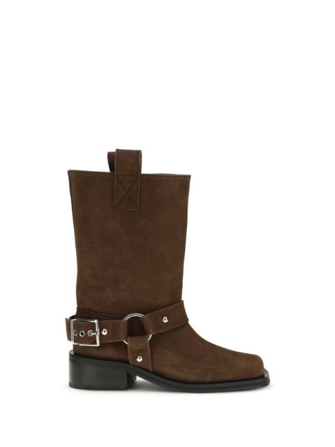 GANNI Ganni Suede Biker Boots
