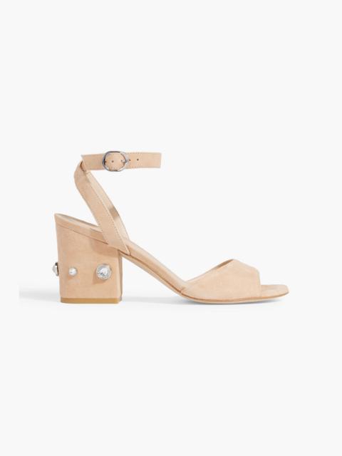 Stuart Weitzman Alshn 75 crystal-embellished suede sandals